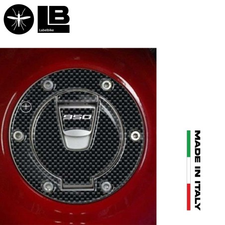 ADESIVO 3D CARBONIO Tappo Serbatoio KEYLESS per MOTO DUCATI MULTISTRADA 950